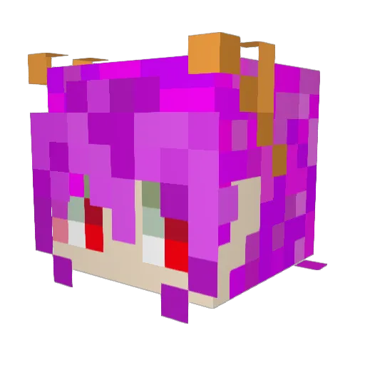 bu_xiu_ Minecraft avatar head, 3D render