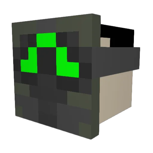 buajos Minecraft avatar head, 3D render