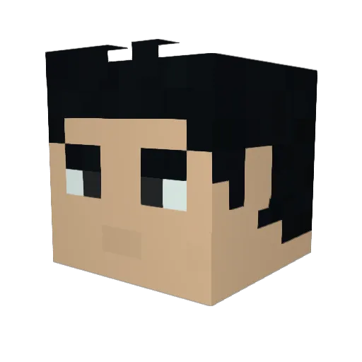 bub112 Minecraft avatar head, 3D render