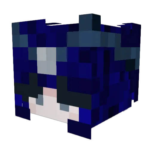 bubah Minecraft avatar head, 3D render