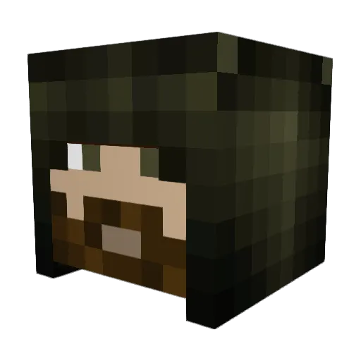 buban_ Minecraft avatar head, 3D render