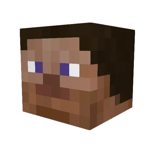 bubbIy Minecraft avatar head, 3D render