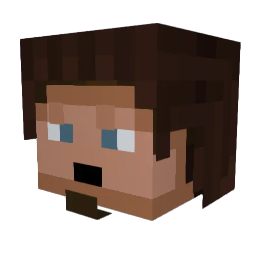 bubbab4 Minecraft avatar head, 3D render