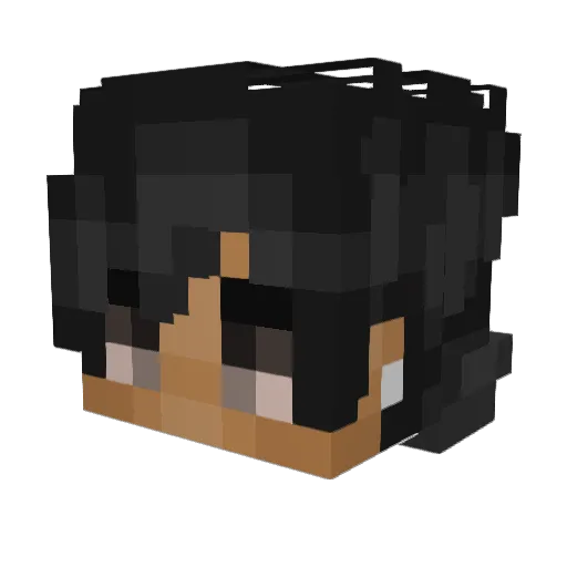 bubbahs Minecraft avatar head, 3D render