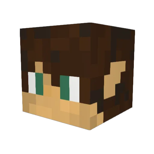 bubbarob Minecraft avatar head, 3D render
