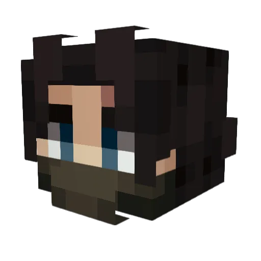 bubberpenguin Minecraft avatar head, 3D render