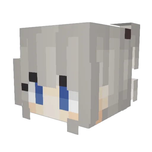 bubbie Minecraft avatar head, 3D render