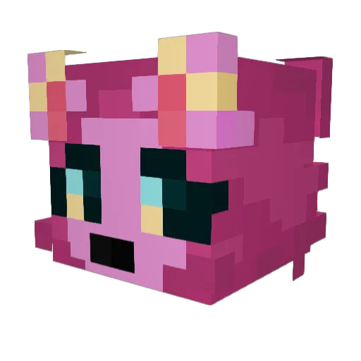 bubbl3ss Minecraft avatar head, 3D render