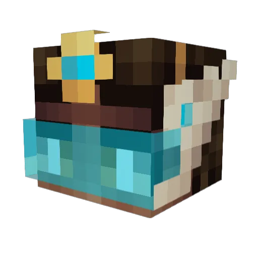 bubblefox Minecraft avatar head, 3D render