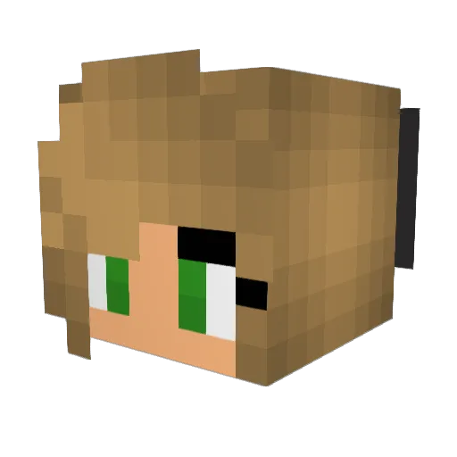 bubblegumet Minecraft avatar head, 3D render
