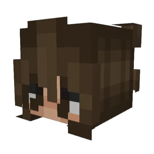 bubblegummilk Minecraft avatar head, 3D render