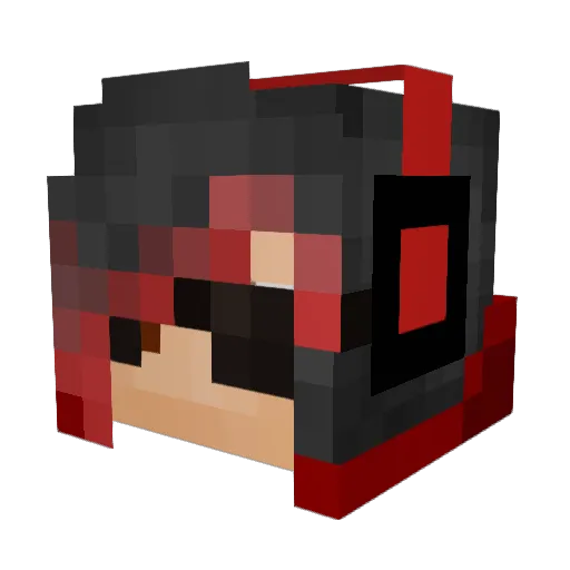 bubblegumparty Minecraft avatar head, 3D render