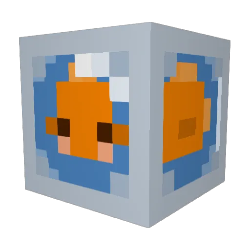 bubblegumrot Minecraft avatar head, 3D render