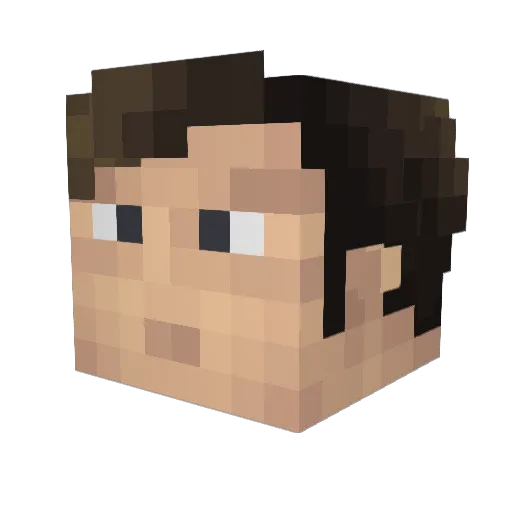 bubblemonkeyecs Minecraft avatar head, 3D render