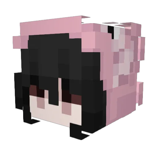 bubbleoOOOO Minecraft avatar head, 3D render