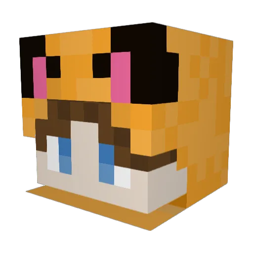 bubbles233 Minecraft avatar head, 3D render