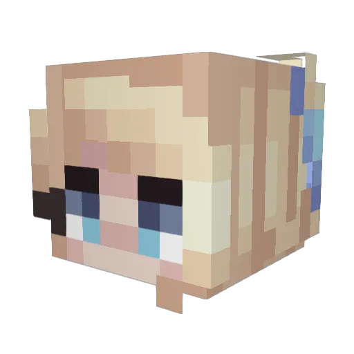 bubbles87 Minecraft avatar head, 3D render