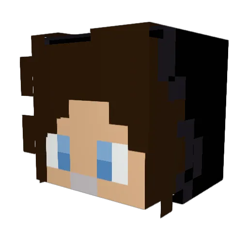 bubblesXc Minecraft avatar head, 3D render
