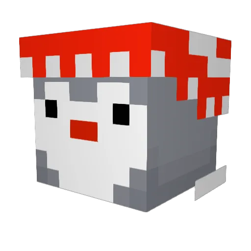 bubblethepenguin Minecraft avatar head, 3D render
