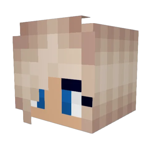 bubblies28 Minecraft avatar head, 3D render