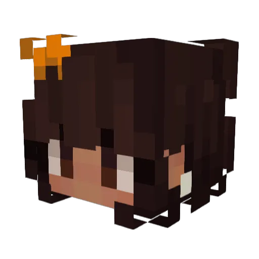 bubblz Minecraft avatar head, 3D render