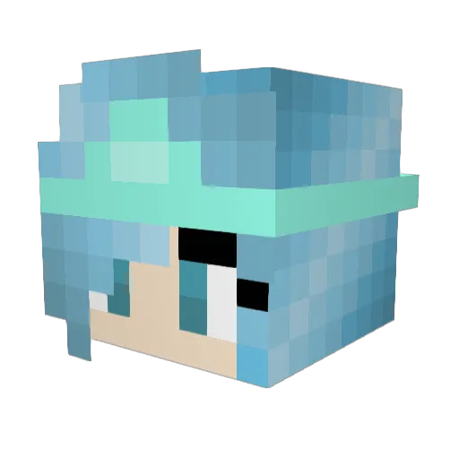 bubbolivia Minecraft avatar head, 3D render