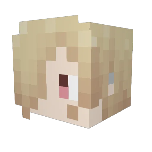 bubbu1127 Minecraft avatar head, 3D render