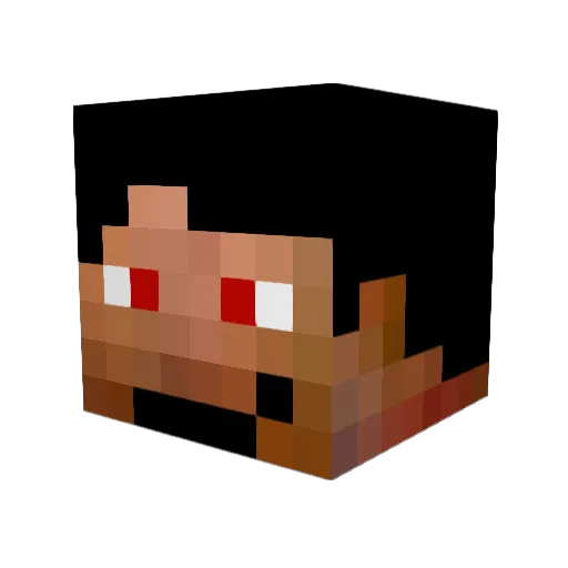 bubbykaz Minecraft avatar head, 3D render
