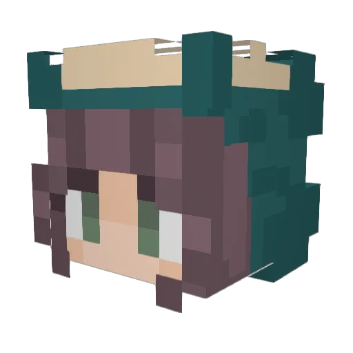 bubea Minecraft avatar head, 3D render