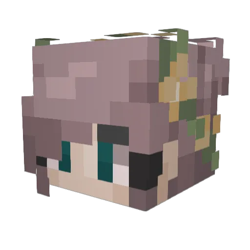 bubles_xoxo Minecraft avatar head, 3D render