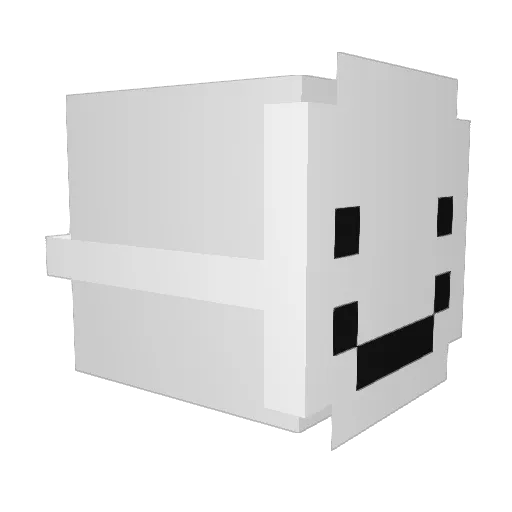 bublese Minecraft avatar head, 3D render
