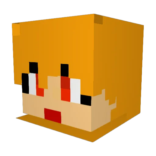 bubon042 Minecraft avatar head, 3D render