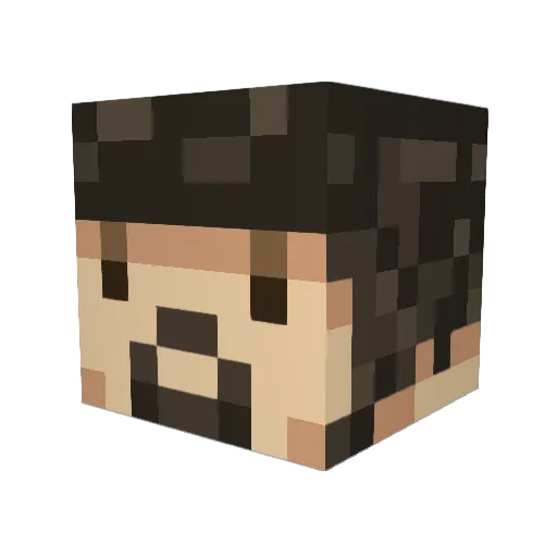 bubs1997 Minecraft avatar head, 3D render