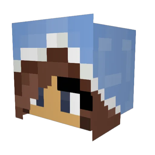 bubs_mia Minecraft avatar head, 3D render