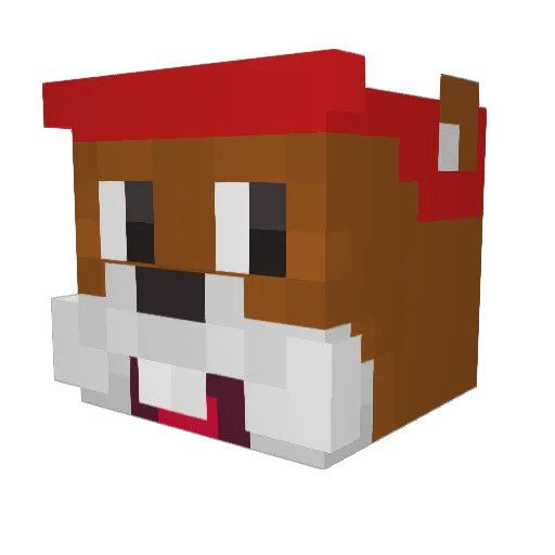 buccee_beaver69 Minecraft avatar head, 3D render