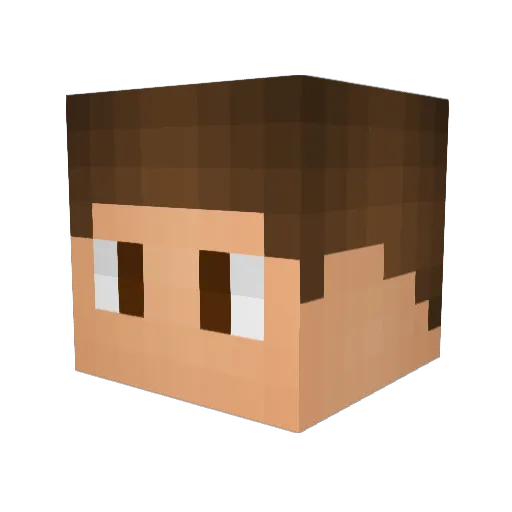 buchdada Minecraft avatar head, 3D render