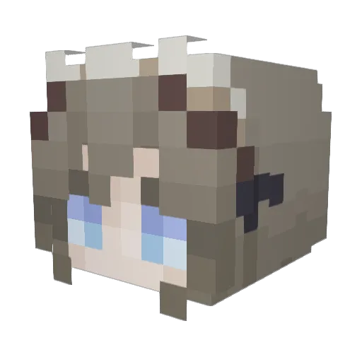 buchimaruu Minecraft avatar head, 3D render