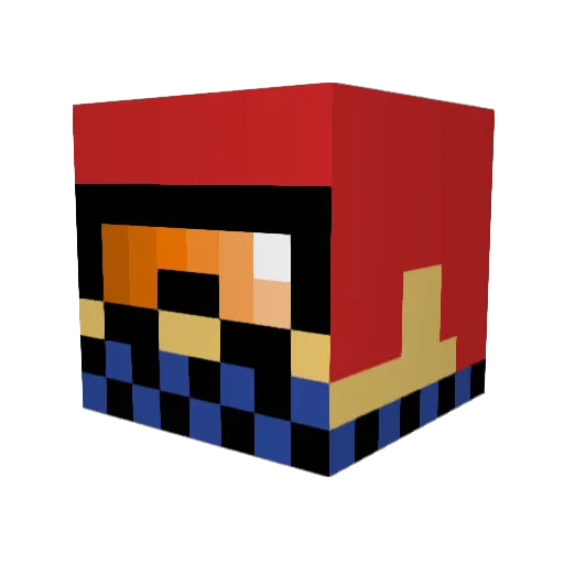buck_up Minecraft avatar head, 3D render