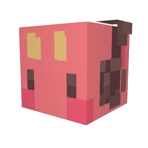bucket2233 Minecraft avatar head, 3D render