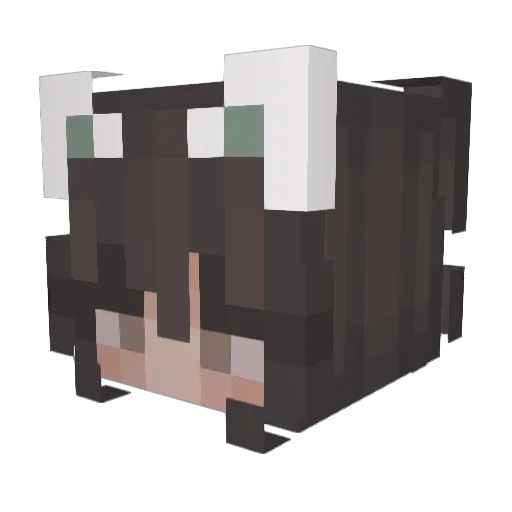 bucket_07 Minecraft avatar head, 3D render