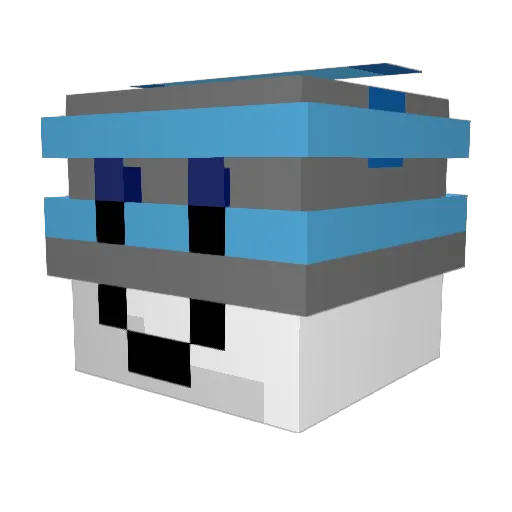 bucketheadguy Minecraft avatar head, 3D render