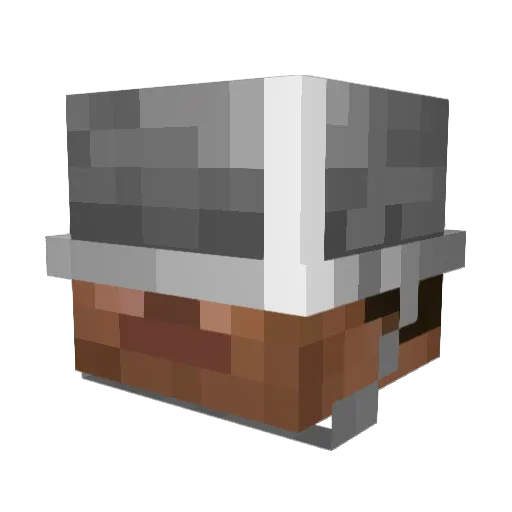 bucketmaan Minecraft avatar head, 3D render