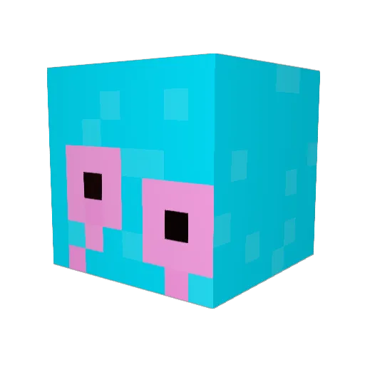 bucketyay Minecraft avatar head, 3D render