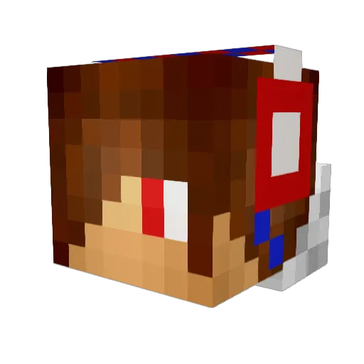 bucky1080 Minecraft avatar head, 3D render