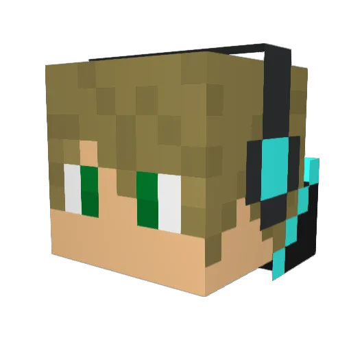 buddaslap Minecraft avatar head, 3D render