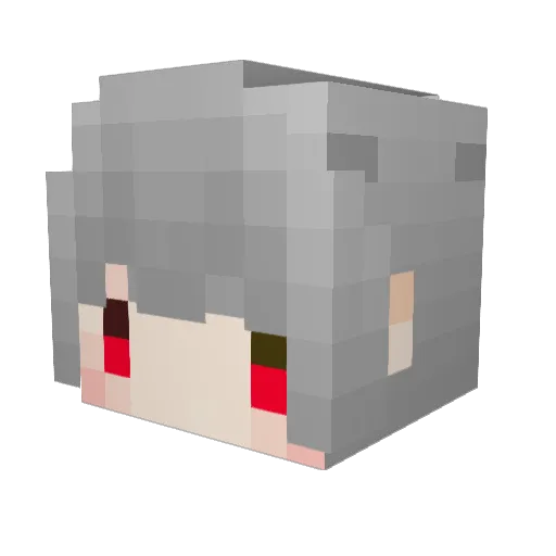 budder_apples_O Minecraft avatar head, 3D render