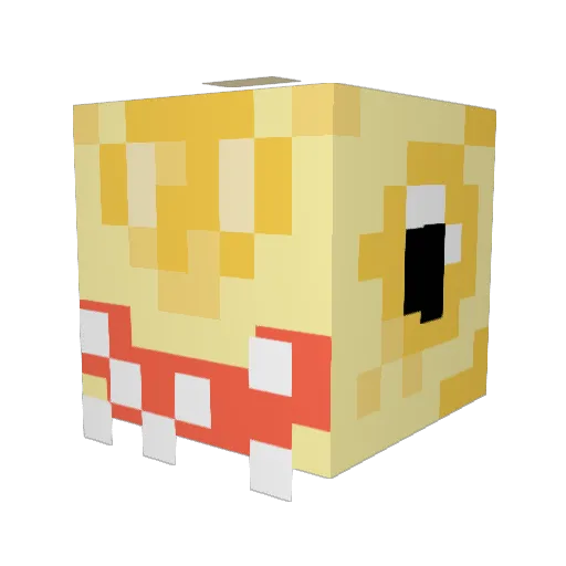 budderbroe Minecraft avatar head, 3D render