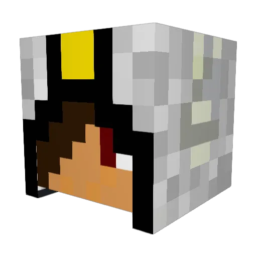 buddernerd Minecraft avatar head, 3D render