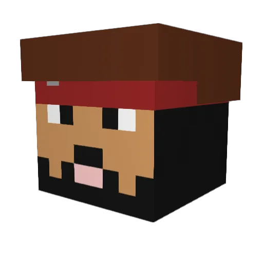 budderss Minecraft avatar head, 3D render