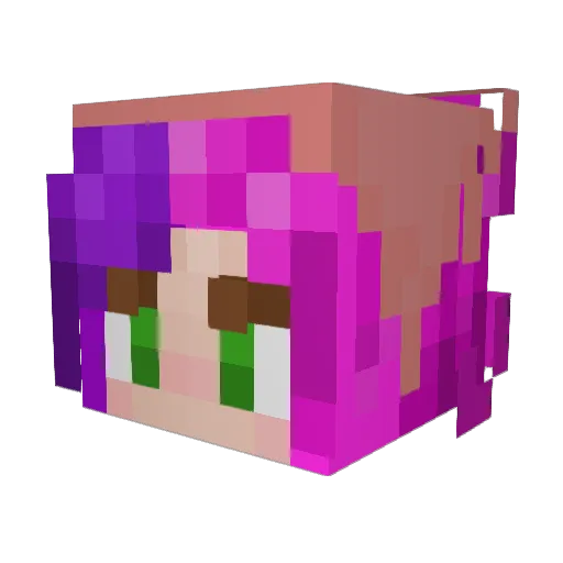 buddhacatti Minecraft avatar head, 3D render